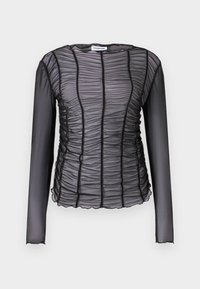 NMJUDITH DRAPED  - Langarmshirt - black