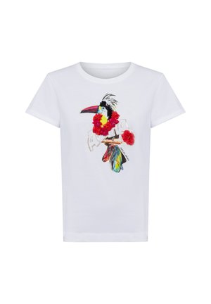 T-Shirt print - weiß mehrfarbig