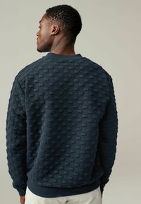 Next TEXTURE CREW  - Mikina - mottled blue