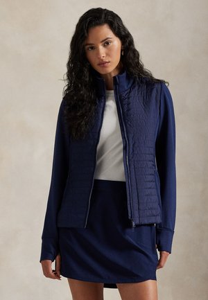 HYBRID FRENCH TERRY-QUILTED ZIP JACKET - Φούτερ με φερμουάρ - refined navy
