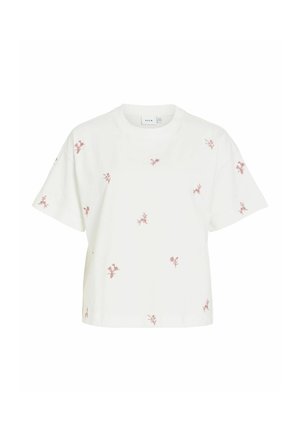 VILA, T-shirt imprimé - snow white