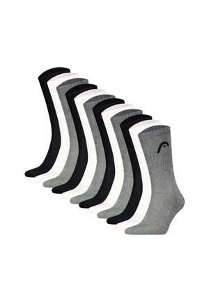 UNISEX 12ER PACK - CREW,  LOGO  - Calze sportive - grau weiß schwarz