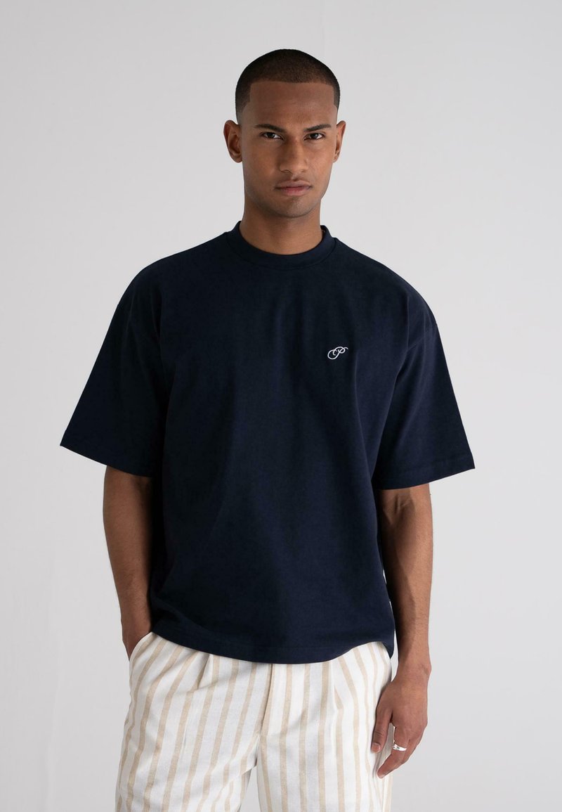 Maglietta da uomo con barca a vela blu navy XXL