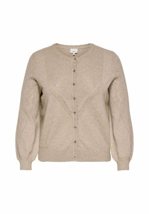 ONLY Carmakoma, CARDIGAN CARPRINCESS CARDIGAN - Kardigán - mocha meringue