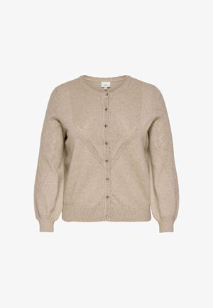 ONLY Carmakoma, CARDIGAN CARPRINCESS CARDIGAN - Kardigán - mocha meringue