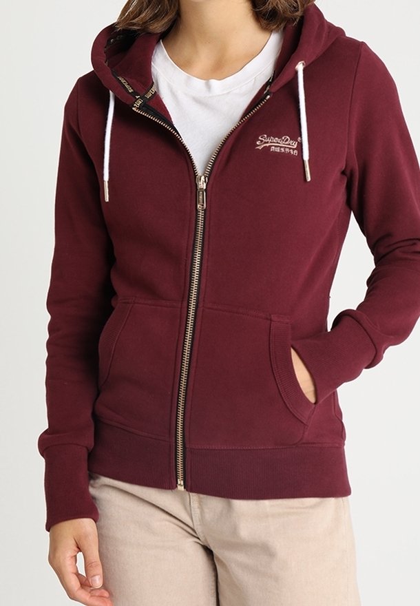 Superdry & Co Felpa con zip - bordeaux
