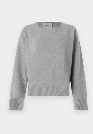 CLOSED CREW NECK WIDE SLEEVE - Strikkegenser - light grey