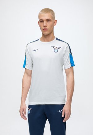 Mizuno, RETRO TEE LAZIO  - Футболна фланелка - white/navy/royal