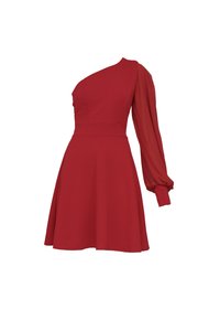 KAT ONE SLEEVE SKATER - Kokteiļkleita/ballīšu kleita - cherry red