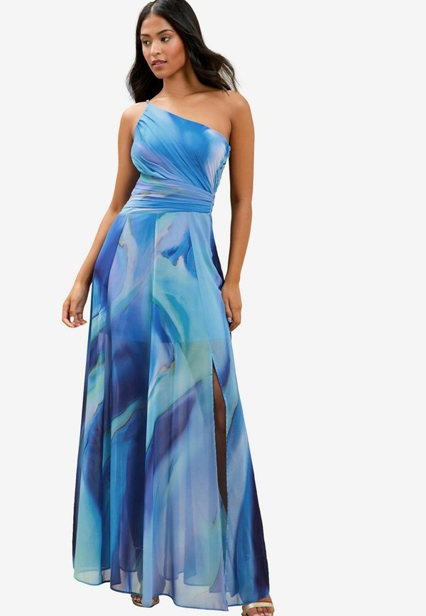 REGULAR FIT - ONE SHOULDER MARBLE PRINTED   - Maxikleid