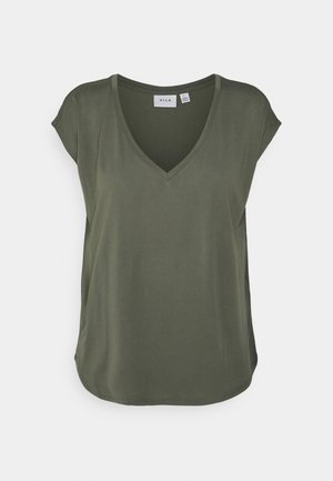 VIMODALA V-NECK - Basic T-shirt - four leaf clover