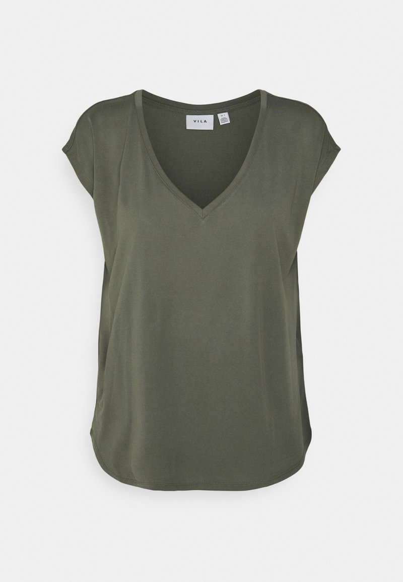 VILA VIMODALA V NECK - T-shirt básica - four leaf clover