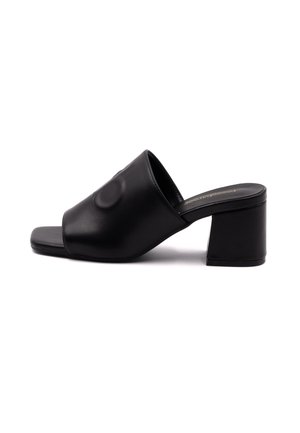 Mules med hæl - black