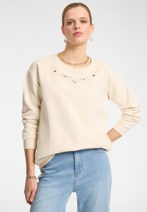 Elena Mirò, BESTICKTES - Sweatshirt - beige