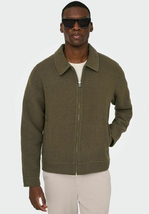 DENZEL - Lichte jas - walnut