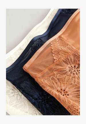 Next, HIGH RISE - FLORAL 3 PACK - Nohavičky/Slipy - orange white
