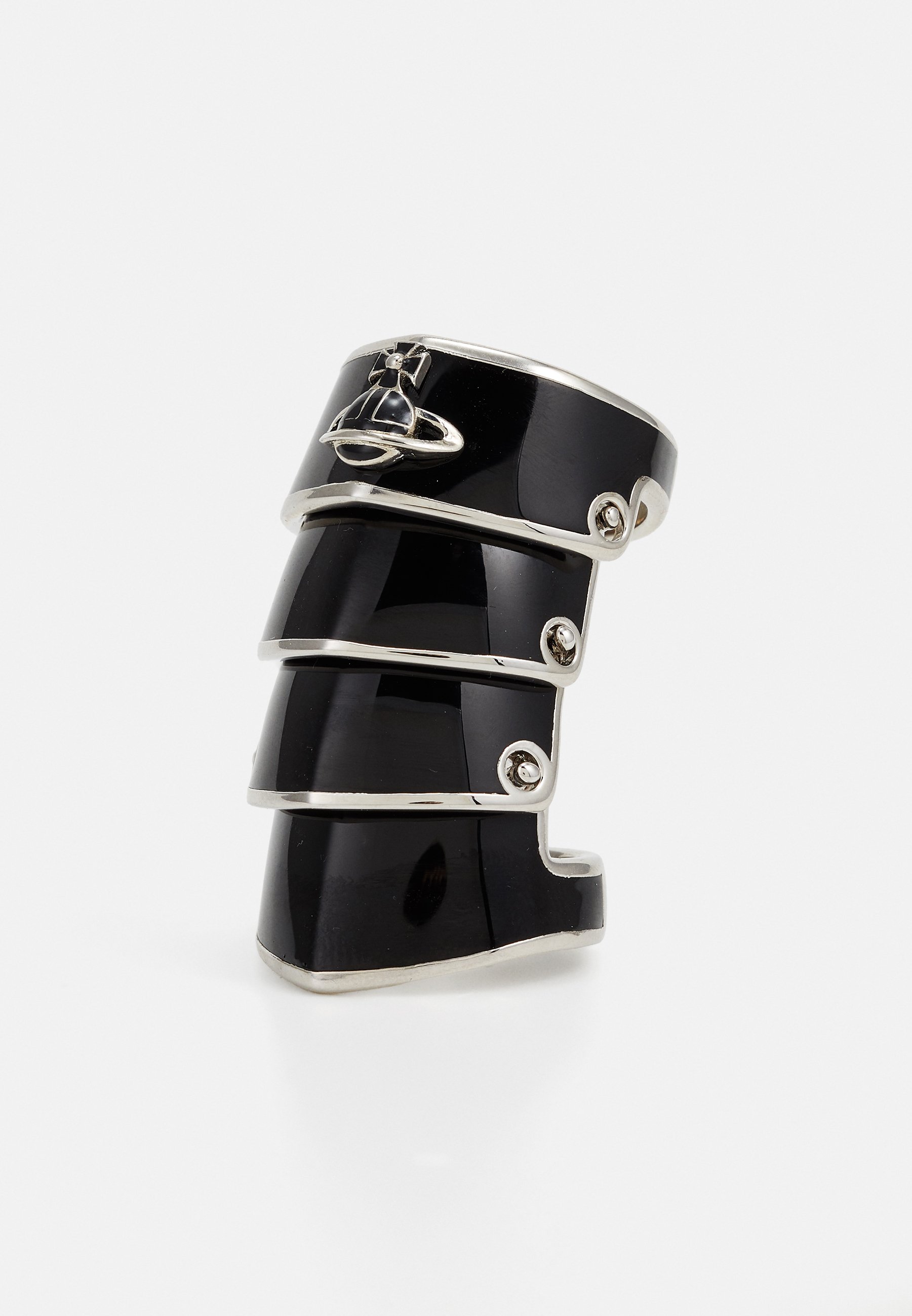Vivienne Westwood ARTEMISアーマーリング　ブラック Artemis Ring in PLATINUM-BLACK-Resin | Vivienne Westwood®