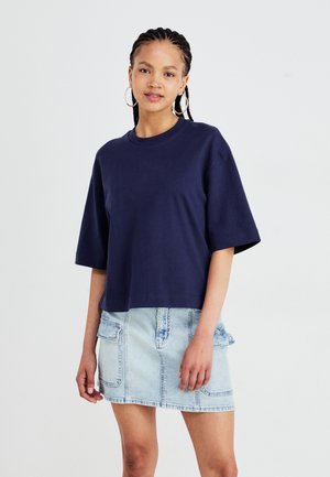 BASIC BOXY TEE - T-shirt basic - peacoat