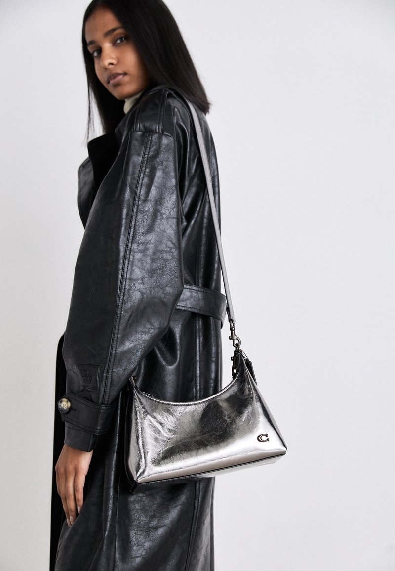 COACH CRINKLE SHOULDER BAG  - Handbag - anthracite