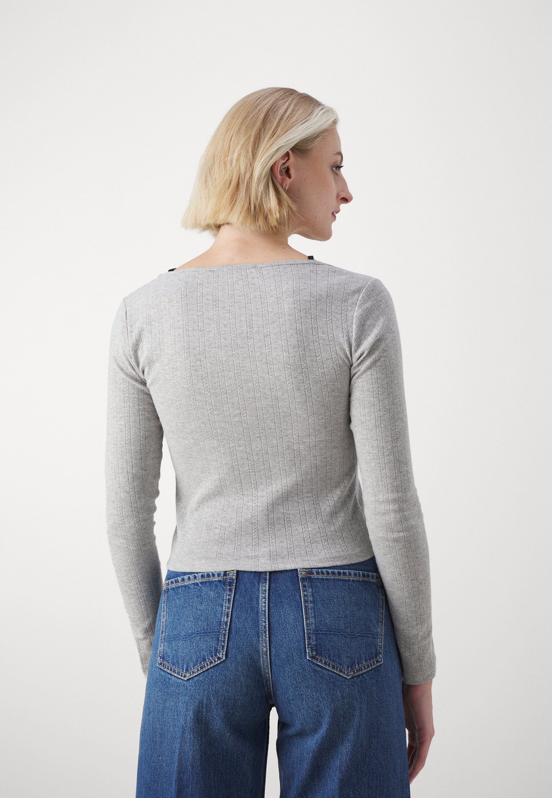 Jaded London LONG SLEEVE - Long sleeved top - grey - Zalando