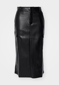 VEGAN UTILITY MIDI SKIRT - Ceruzaszoknya - black