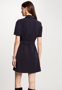 Morgan ZIPPED FITTED MINI - Abito a camicia - bleu marine