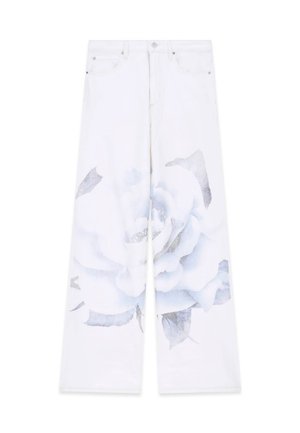 Guess, WEIT GESCHNITTENE BEDRUCKTE JEANS - Jean flare - weiß