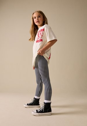 Next, REGULAR FIT - LEGGINGS  . - Legíny – nohavice - black and white gingham