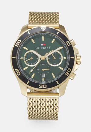 Tommy Hilfiger Pulkstenis ar hronogrāfu - gold-coloured/green