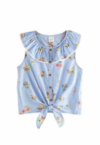 Next - TIE-FRONT REGULAR FIT - Bluză - blue floral Imagine miniatură 1