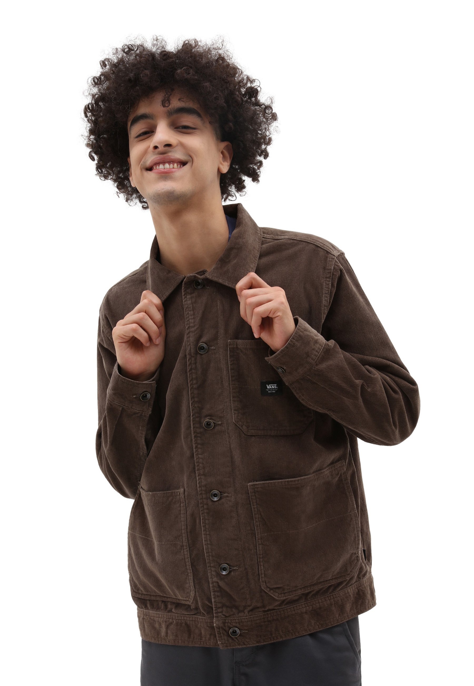 vans black drill chore coat