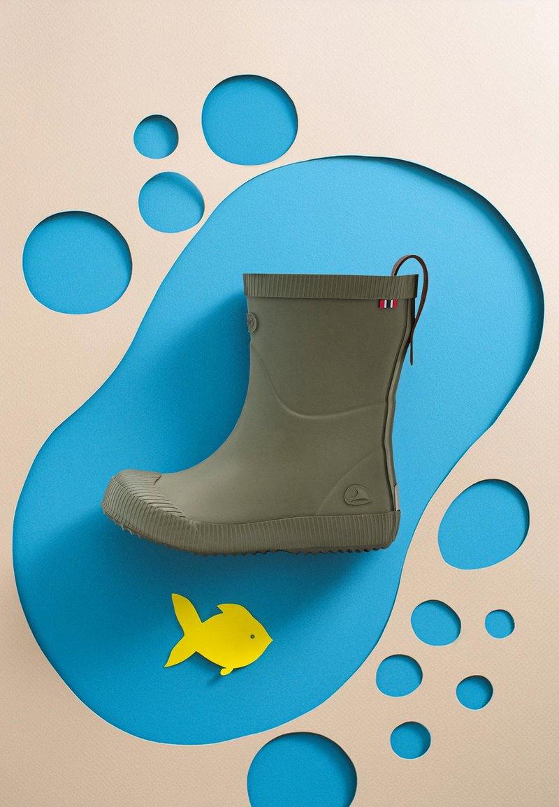 Bottes En Caoutchouc Viking Indie Thermo Wool Enfant - Olive, 27 EU - Doublure Laine, Imperméable