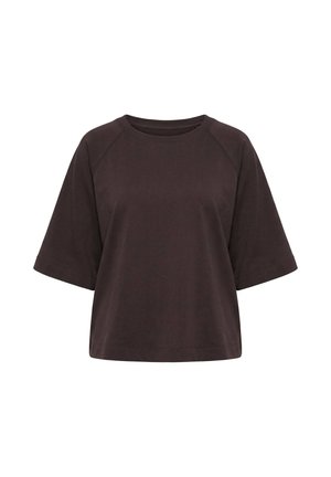 Ulla Popken, SWEATSHIRT, BOXY FIT, RUNDHALS, RAGLAN-HALBARM - Sweatshirt - mahogany