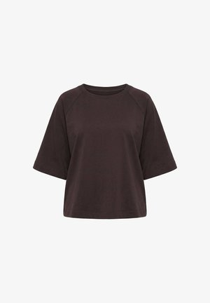 Ulla Popken, SWEATSHIRT, BOXY FIT, RUNDHALS, RAGLAN-HALBARM - Sweatshirt - mahogany