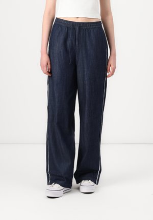 ONLNAOMI PULL UP WIDE PANT - Džínsy s rovným strihom - dark blue
