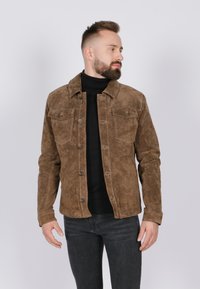 Freaky Nation FORT GREELY - Leren jas - camel