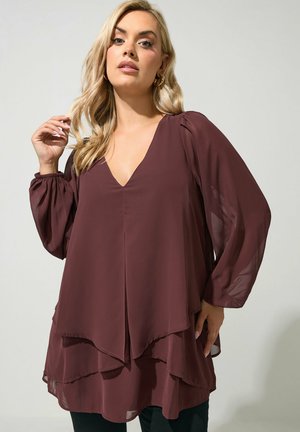 Yours Clothing, PLUS SIZE BLOUSES & SHIRTS - Blusa - brown