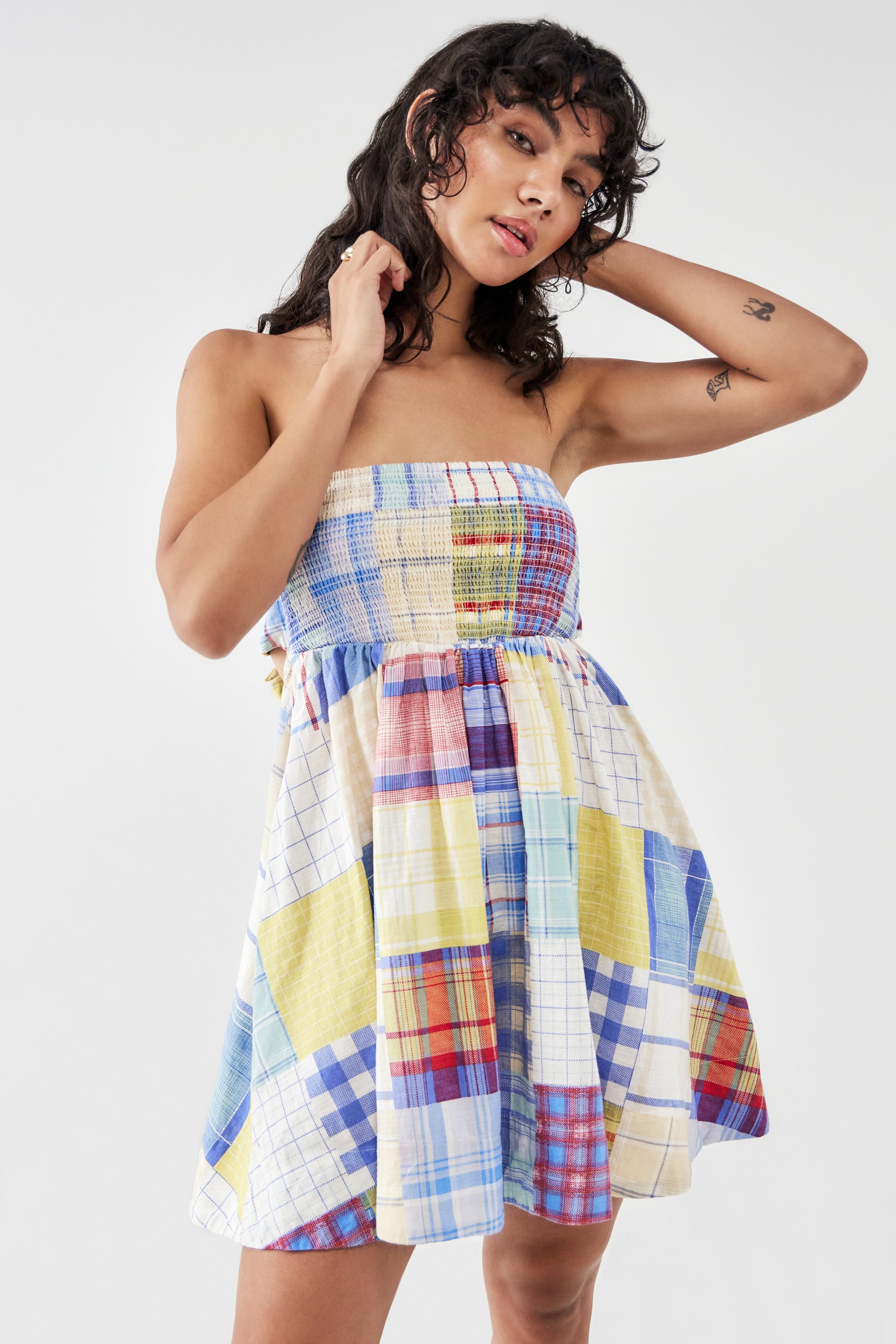 BDG Urban Outfitters AURORA PATCH DRESS - Day dress - blue patchwork/blue -  Zalando.co.uk