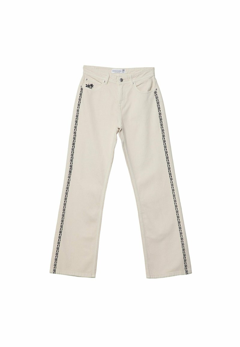 Stradivarius Straight leg jeans beige Stradivarius Straight leg jeans beige