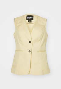 DKNY FORMAL VEST WITH POCKET - Liemenė - oat