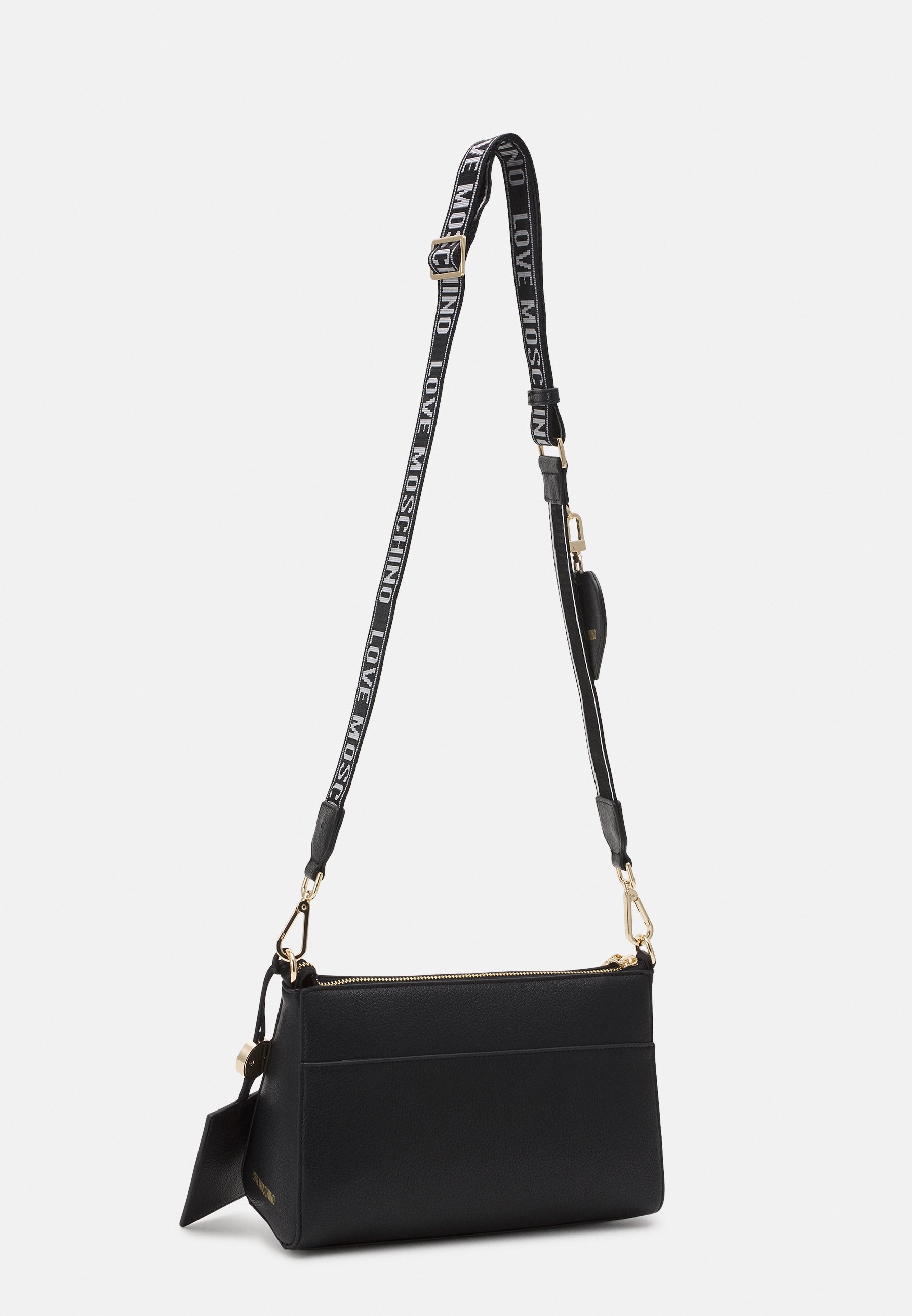 Love Moschino LOGO WEBBING - Borsa a tracolla - nero - Zalando.it