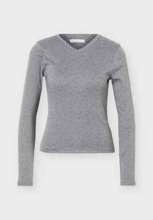 Abercrombie & Fitch, VINTAGE HIGH V NECK TEE - T-shirt à manches longues - grey