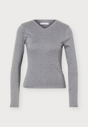 Abercrombie & Fitch, VINTAGE HIGH V NECK TEE - T-shirt à manches longues - grey