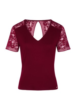 Morgan, Print T-shirt - bordeaux