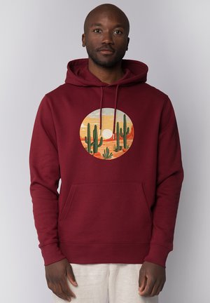 SONNENUNTERGANG IN DER WÜSTE - Kapuzenpullover - burgundy