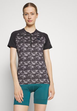 TEE HALF ZIP TRAZE - Pyöräilypaita - black