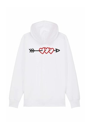 ARROW BACK EMBROIDERY - Zip-up sweatshirt - white