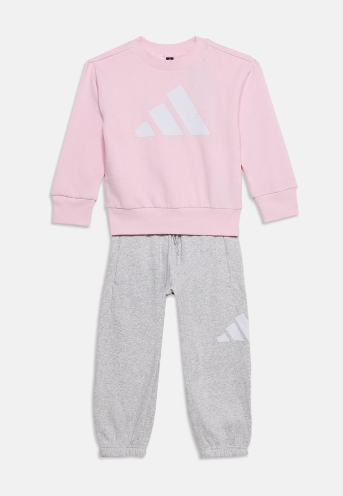 adidas BLOCK LITTLE UNISEX SET - Tracksuit - clear pink/white