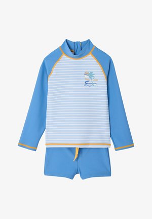 Vertbaudet, VERTBAUDET BADE-SET: LANGARMSHIRT UND SHORTS FÜR JUNGEN HELLO WAVE - Badeanzug - azurblau