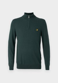 QUARTER ZIP - Striktrøje - argyle teal
